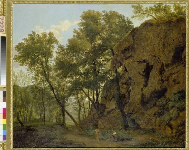 Waldlandschaft bei Papinio. von Jakob Christoph Bischoff
