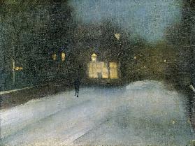 Nocturne in Grey and Gold: Chelsea Snow 1876