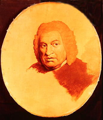 Portrait of Samuel Johnson (1709-84) c.1778-80 (oil on canvas) von James Barry