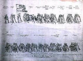 The Funeral Procession of Queen Elizabeth I, from a drawing of the time supposed to be by the hand o