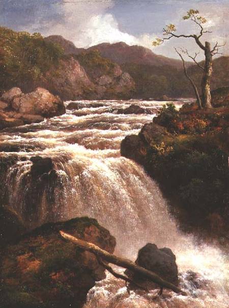 Waterfall on River Neath, South Wales von James Burrell Smith