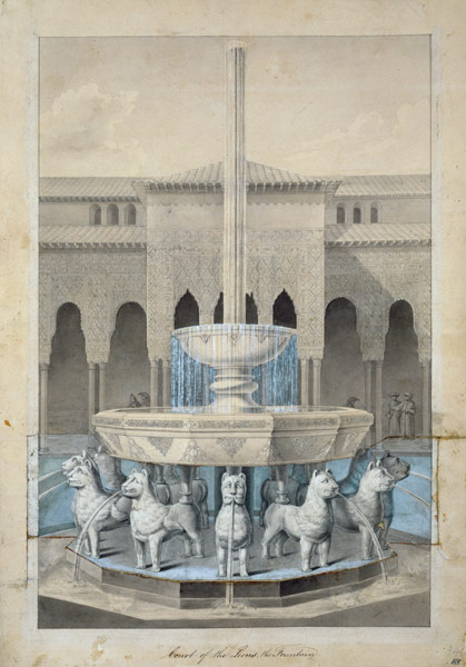 Fountain in the Court of the Lions, Alhambra, from 'The Arabian Antiquities of Spain' von James Cavanagh Murphy
