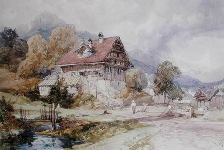 Chalet, Brunnen, Lake Lucerne  on von James Duffield Harding