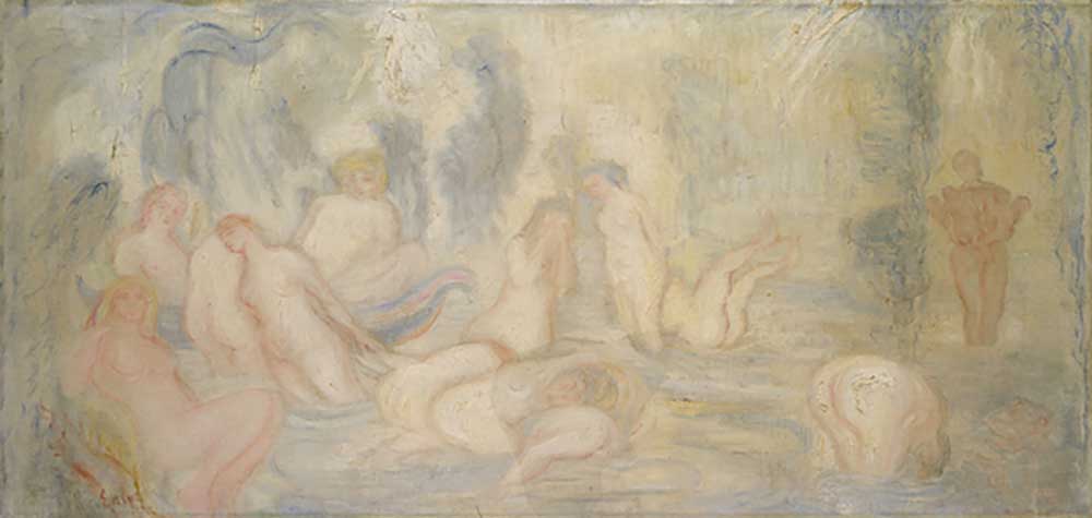 Badende Mädchen (geschwungene und gewellte Linien) 1911 von James Ensor