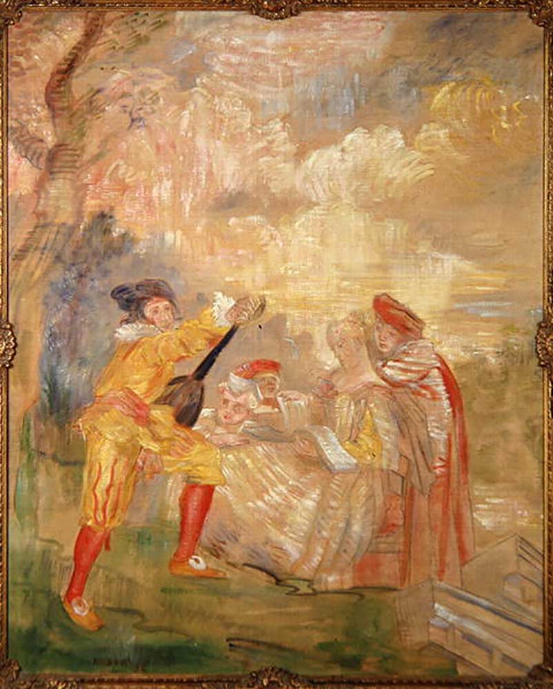 Die Musikstunde nach Watteau, 1882 von James Ensor