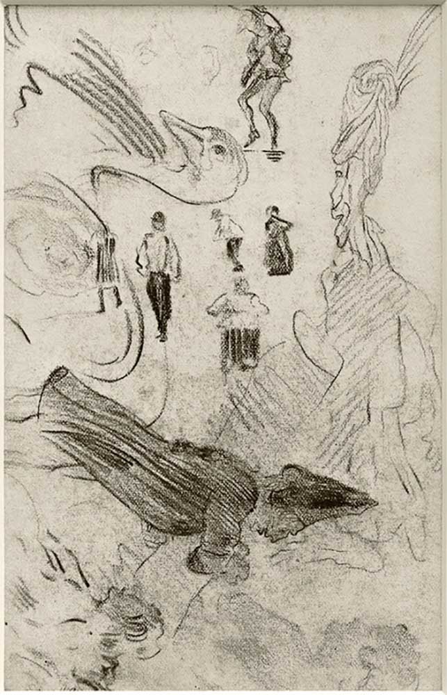 Silhouetten und groteske Figuren von James Ensor