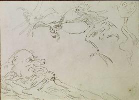 The Terrible Sentinel Drawing von James Ensor (1860-1949) (ec.belg.) Paris, ein nationales Museum fü 0