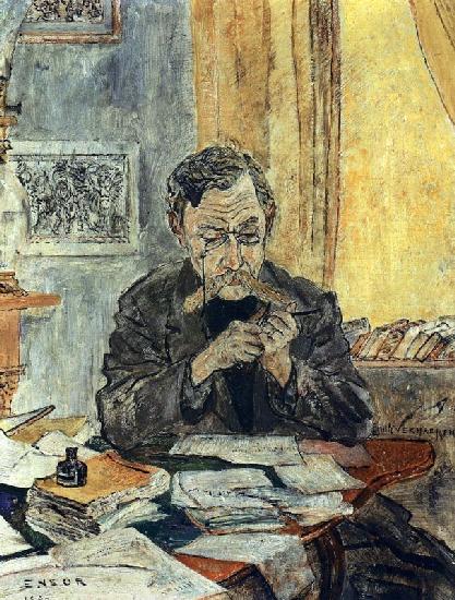 Porträt des Dichters Émile Verhaeren (1855-1918) 1890