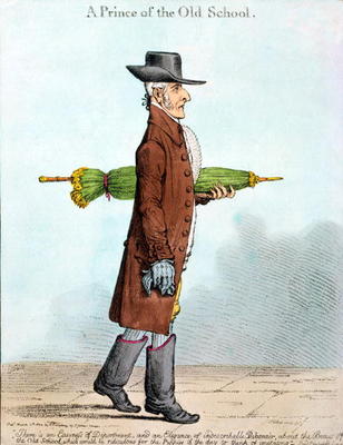 A Prince of the Old School, published by Hannah Humphrey in 1800 (hand-coloured etching) von James Gillray