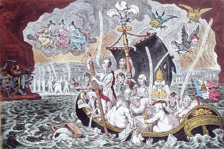 Charon's Boat, or The Ghost's of the 'All Talents' Taking their Last Voyage, published by Hannah Hum von James Gillray