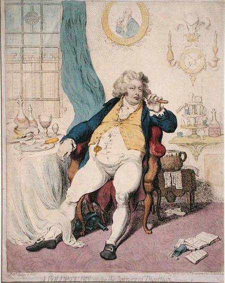 A Voluptuary under the Horrors of Digestion von James Gillray