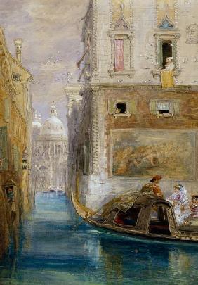The Gondola, Venice, with Santa Maria della Salute in the Distance 1865