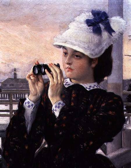 The Captain's Daughter, detail of the girl with her binoculars von James Jacques Tissot