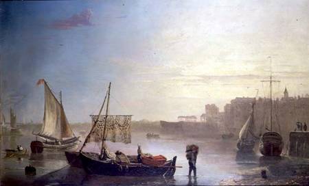 View on the Thames (panel) von James M. Burnet