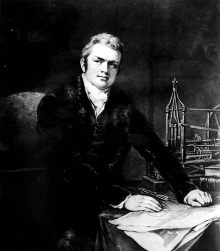 Sir Marc Isambard Brunel (1769-1849) 1812-13  (b&w photo) von James Northcote