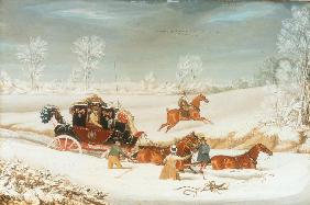 The Mail Coach in a Drift of Snow