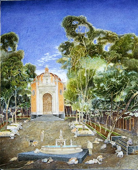 The Chapel of La Conchita, 2001 (oil on canvas)  von  James  Reeve