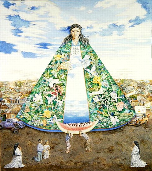 The Virgin of the Huasteca, 1988 (oil on canvas)  von  James  Reeve