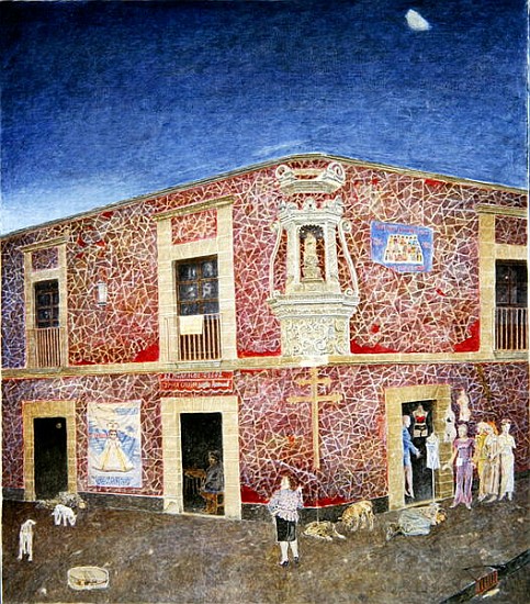 Twilight, Corner of the Piazza Loreto, Mexico City, 2004 (oil on canvas)  von  James  Reeve
