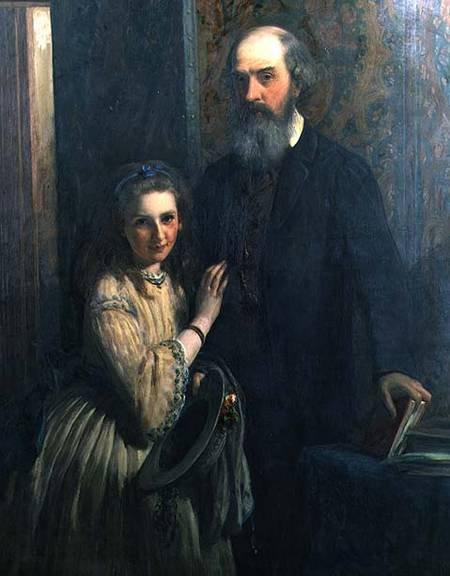Sir William FitzHerbert with his daughter, Ida von James Sant