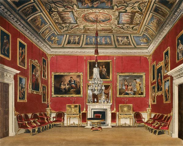 The Second Drawing Room, Buckingham House, from 'The History of the Royal Residences', engraved by T von James Stephanoff