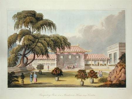 Banqueting Room at a Mandarin's House near Canton, from 'Journal of a voyage, in 1811 and 1812 to Ma von James Wathen