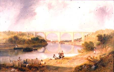 Victoria Bridge over the River Wear von James Wilson Carmichael