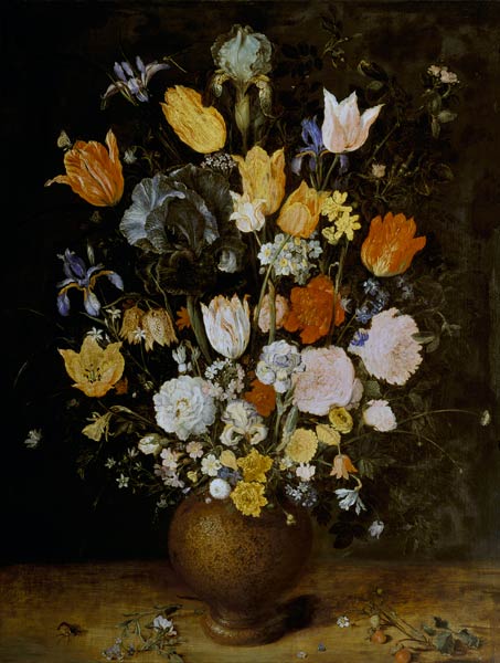 Blumenstrauß in Tonvase von Jan Brueghel d. Ä.