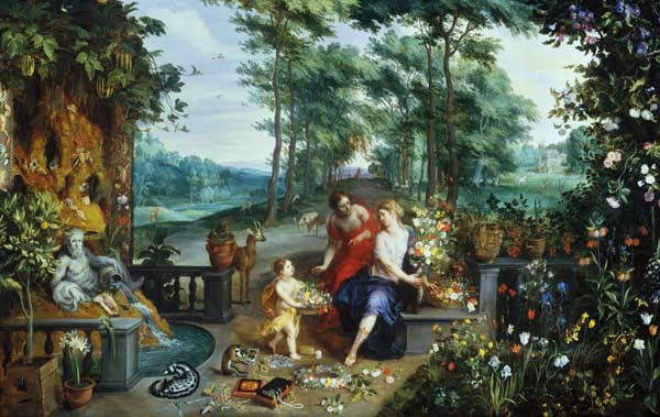Flora and Nymphs in a Garden von Jan Brueghel d. Ä.