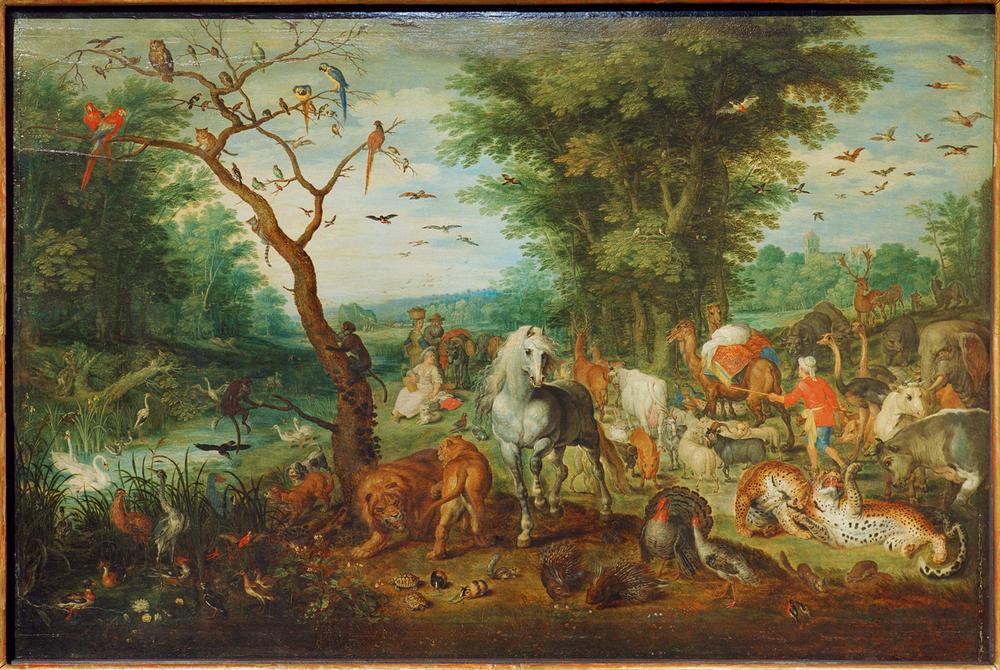 Paradieslandschaft mit Arche Noah von Jan Brueghel d. Ä.