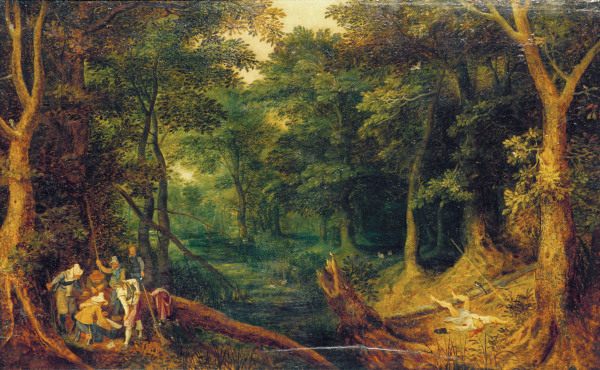 J.Brueghel d.Ä., Überfall im Wald von Jan Brueghel d. J.