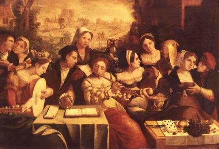 The Prodigal Son Feasting with Harlots von Jan Cornelisz Vermeyen