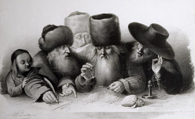 A Hurried Speculation, Warsaw, 1841 (litho) von Jan Felix Piwarski