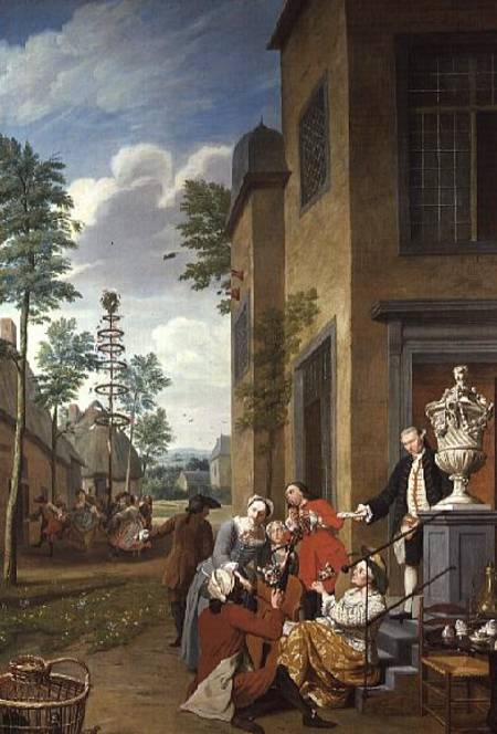 Villagers Merrymaking (one of a series of four) von Jan Josef Horemans II.