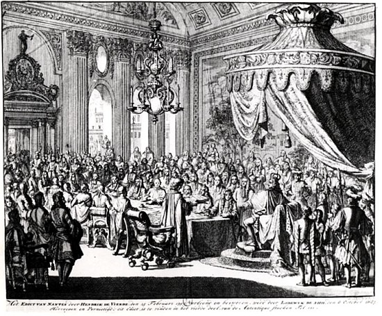Revocation of the Edict of Nantes, on 22nd October 1685 von Jan Luyken