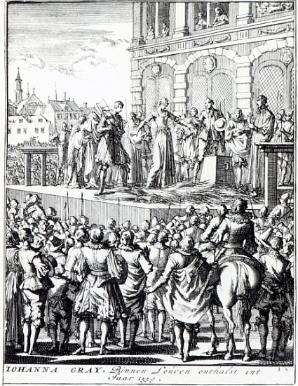 The Execution of Lady Jane Grey, published between 1664-1712 von Jan Luyken
