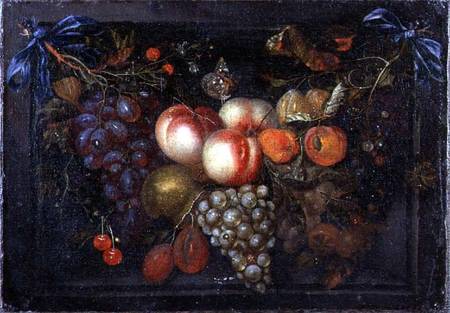 Still Life of Fruit in a Stone Niche von Jan Pauwel the Elder Gillemans
