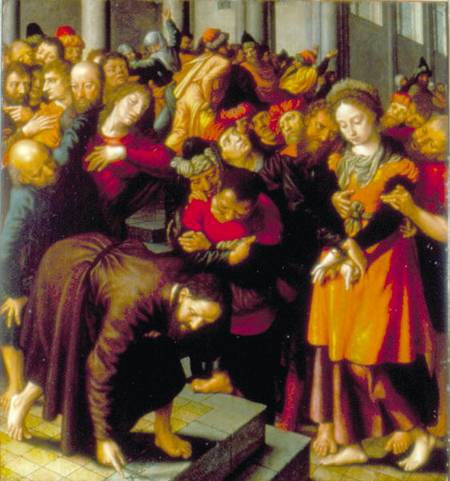 Christ and Woman taken in adultery von Jan Sanders van Hemessen