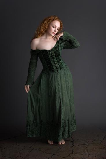 grünes Kleid