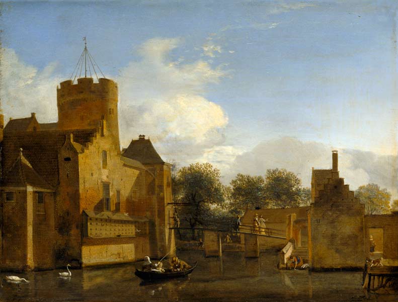 View of Schloss Leonersloot, Holland von Jan van der Heyden