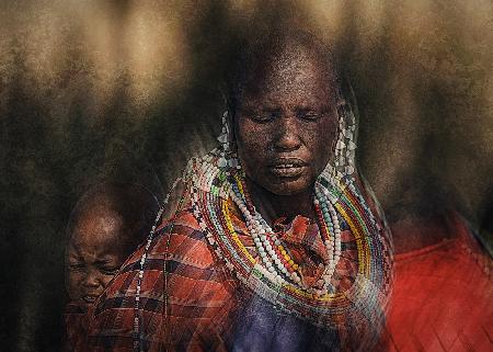 Massai-Frau mit Baby