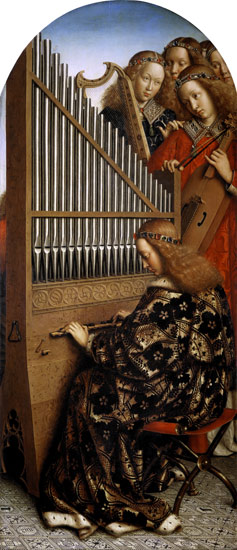 Genter Altar - Musizierenden Engel von Jan van Eyck