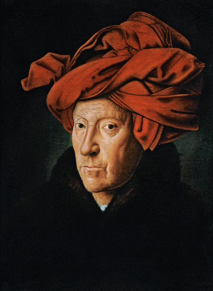 Porträt eines Mannes mit rotem Turban von Jan van Eyck