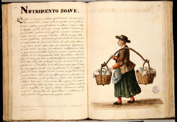 Drink-seller, Venetian (manuscript) von Jan van Grevenbroeck