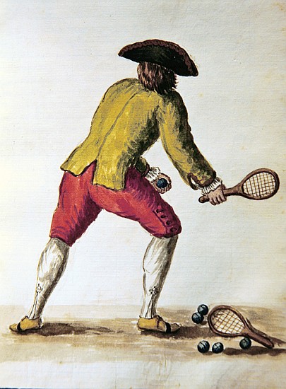 Nobleman playing racquets von Jan van Grevenbroeck