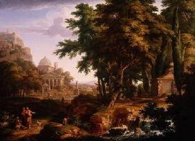 Arcadian Landscape with St. Peter and St. John Healing the Crippled Man 1724-25