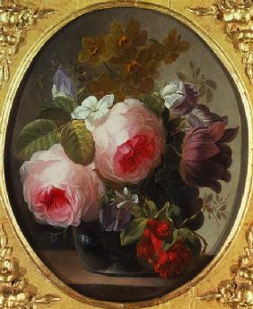 Roses and Other Flowers in a Vase