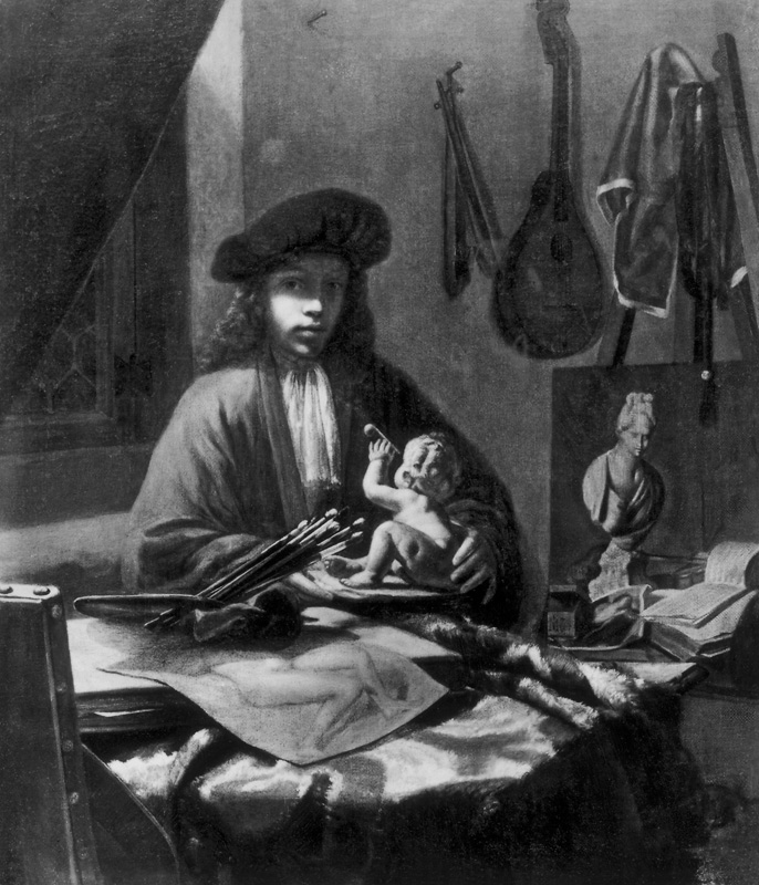 Portrait of the artist von Johannes Vermeer