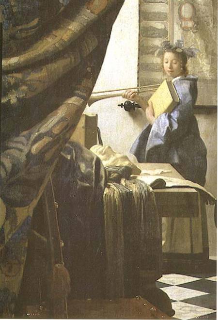 The Painter in his Studio von Johannes Vermeer