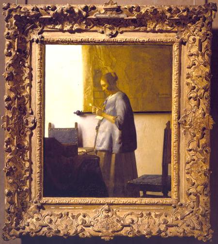 Woman Reading a Letter von Johannes Vermeer